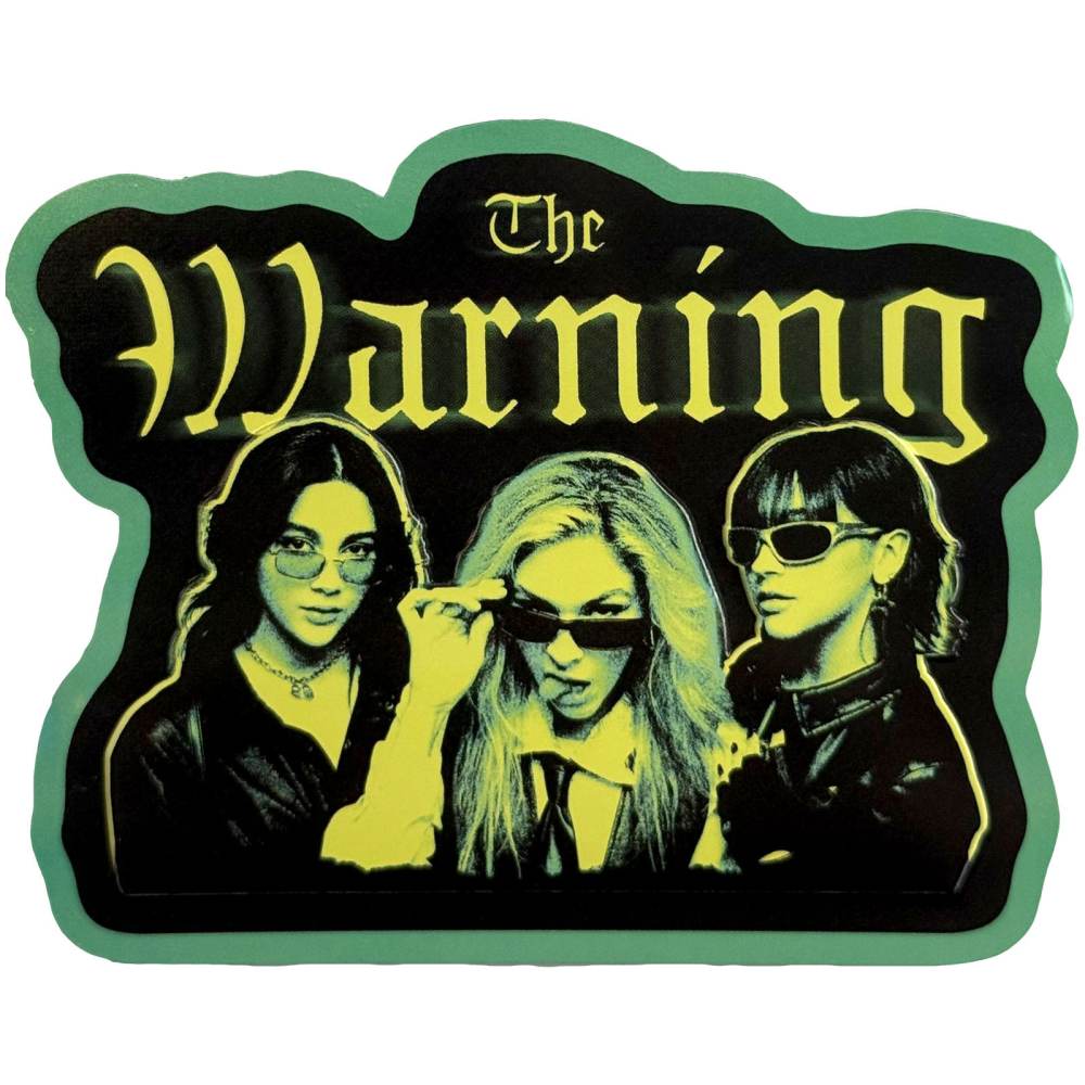 The Warning - Yellow Koelkastmagneet - Zwart/Multicolours